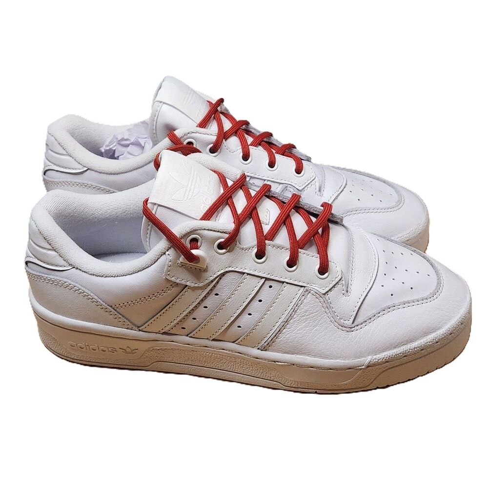 Adidas Rivalry Low Women’s 8.5 White Sneakers Red Laces